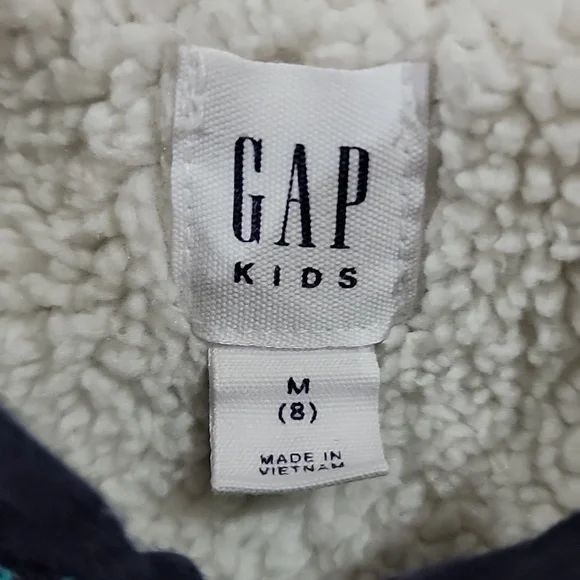 Gap floral full zip fleece lined hoodie Girls size 8 - Picture 2 of 7